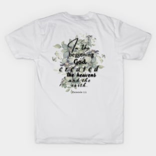 Genesis 1:1 Famous Verses From The Bible T-Shirt